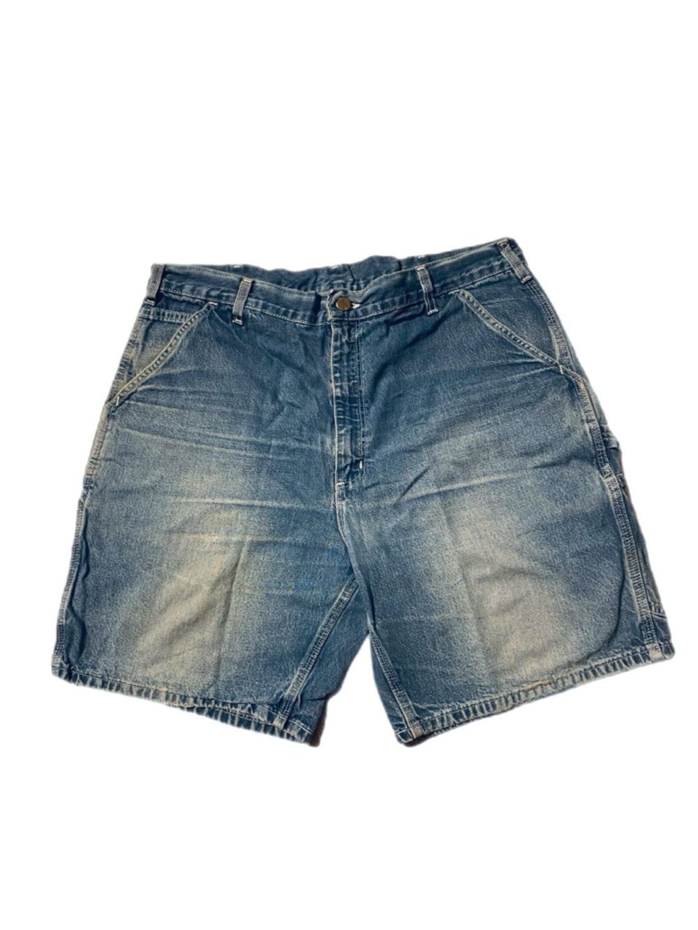 Carhartt Carpenter Denim Shorts Men’s Size 38 Mid Blue